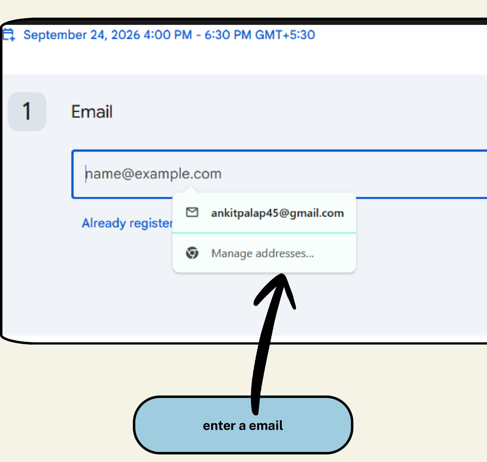 Step 2: Enter email guide